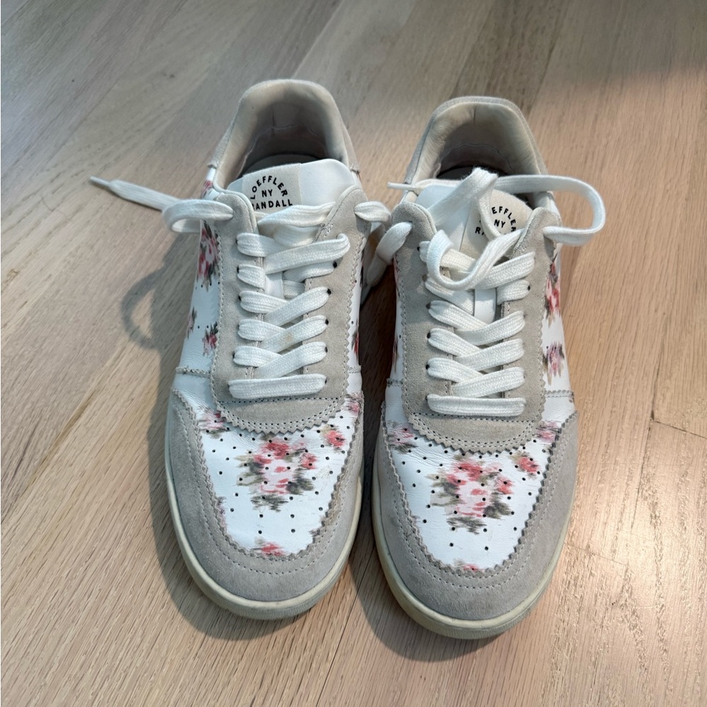 Loeffler Randall Gray and White Floral Women's Sneakers size 8.5